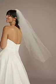 David's Bridal Micro-Beaded Edge Mid-Length Veil