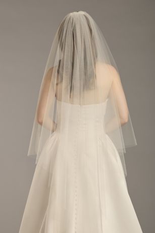 Picture of Raw Edge Angel-Cut Mid-Length Veil