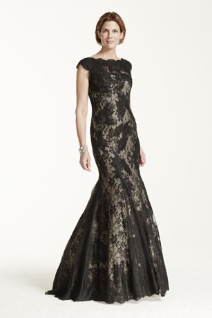black flare gown