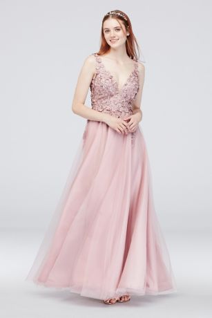 floral applique gown