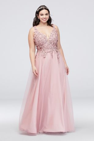 plus size tulle gown