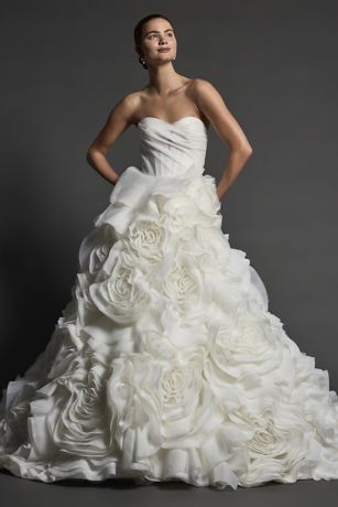 Picture of Couture Organza Rosette Ball Gown Wedding Dress