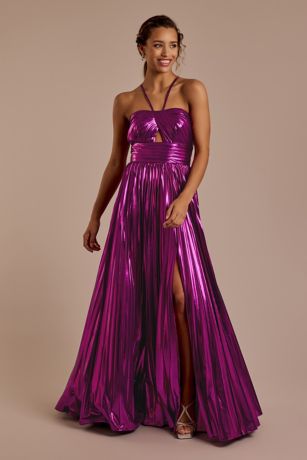 Picture of Liquid Metallic Pleated A-line Dress