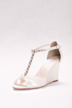 david's bridal wedge shoes