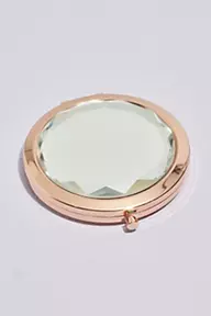 David's Bridal Faceted Rose Gold Compact Mirror
