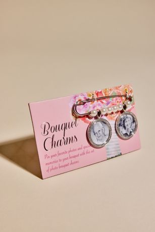 Picture of Pearl and Rhinestone Bouquet Photo Pin