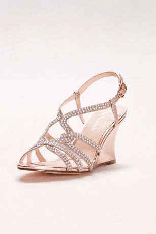 rose gold wedge sandals
