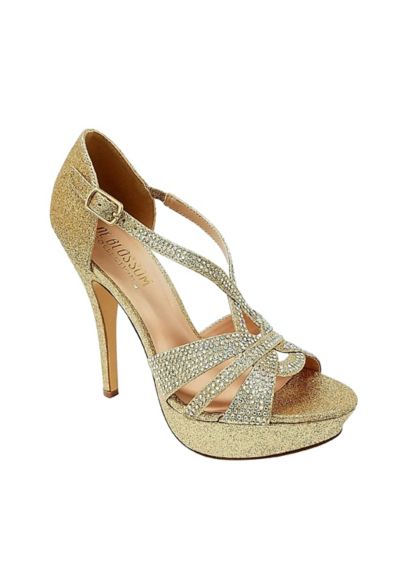 Crystal Embellished Strappy Stiletto Platforms | David's Bridal