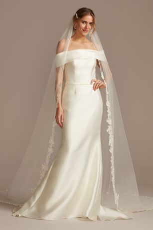 1/2M White Elegant Cathedral Length Wedding Prom Bridal Long Single Veil Fashion