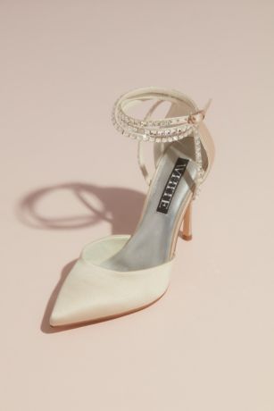 champagne coloured court shoes