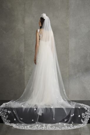 white by vera wang veil