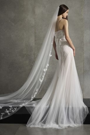 white by vera wang veil