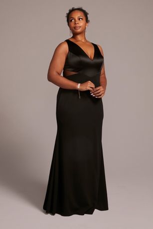 david's bridal black plus size dresses