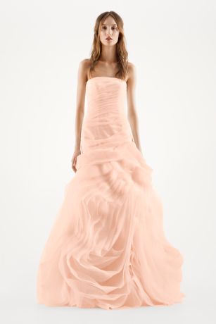 vera wang pink bridesmaid dress