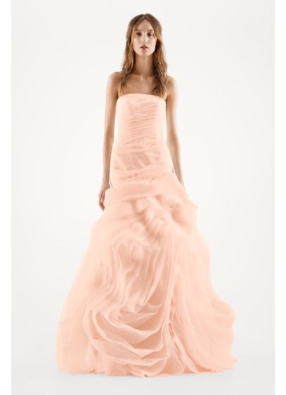 White By Vera Wang Organza Trumpet Wedding Dress David S Bridal