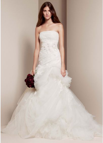 White by Vera Wang Floral Organza Wedding Dress David s White by Vera Wang Floral Organza Wedding Dress David s