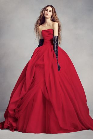 red david's bridal dress