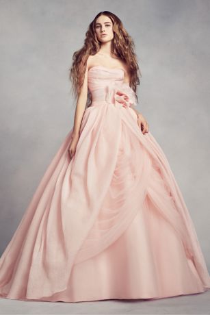 baby pink wedding gown