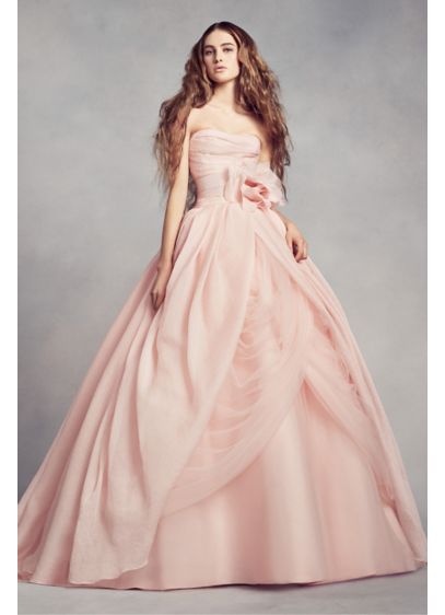 White By Vera Wang Textured Organza Wedding Dress David S Bridal