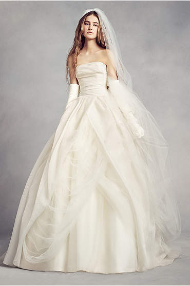 White by Vera Wang Textured Organza Wedding Dress