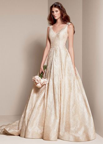 vera wang champagne bridesmaid dress