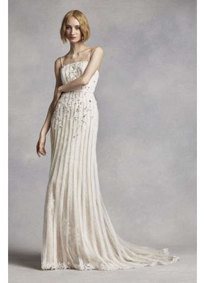 White by Vera Wang Spaghetti Strap Wedding Dress | David's Bridal