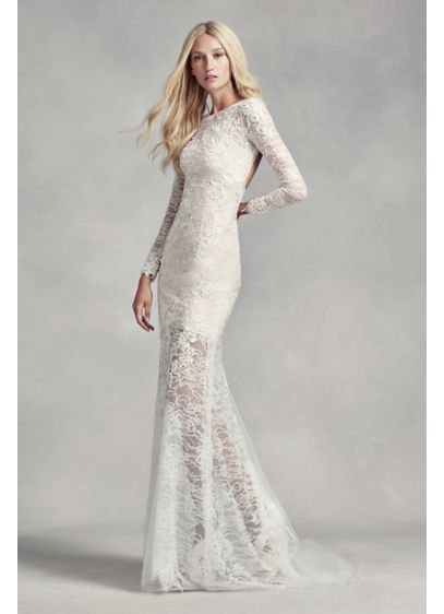 White By Vera Wang Lace And Beads Wedding Dress David S Bridal