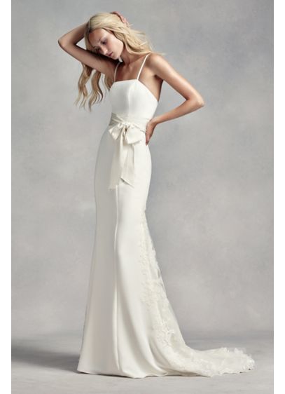 White By Vera Wang Spaghetti Strap Wedding Dress David S Bridal