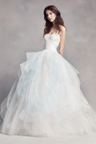 white by vera wang ombre tulle wedding dress