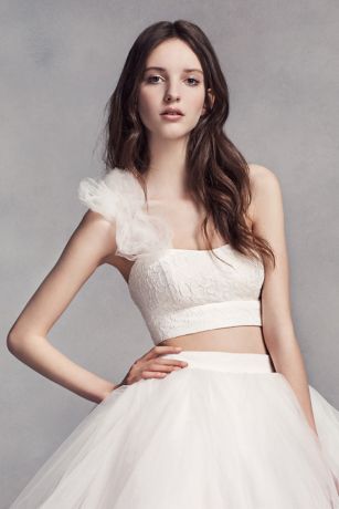 crop top wedding dress davids bridal