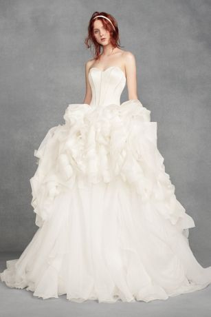 vera wang ball gown david's bridal