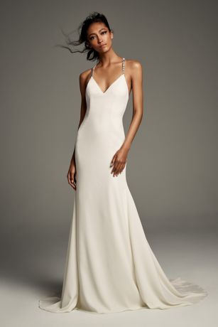 white stretch dress
