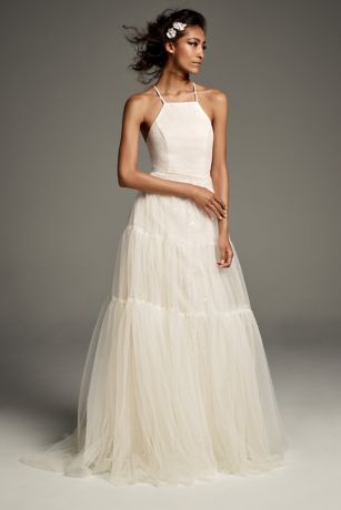 vera wang david's bridal halter