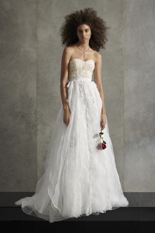 white by vera wang lace illusion wedding dress