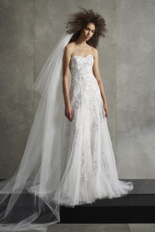 white by vera wang lace and beads wedding dress