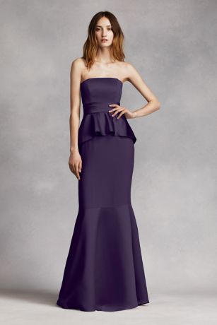 plum peplum dress