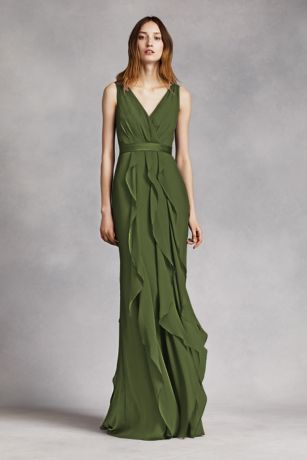 army green bridesmaid dresses