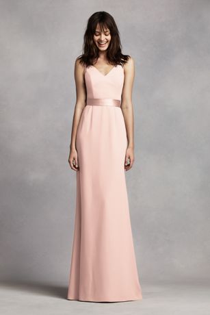 david's bridal blush bridesmaid dress