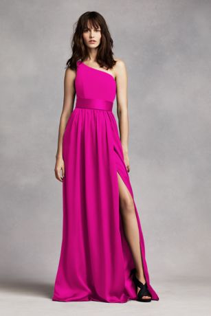 fuchsia pink bridesmaid dress