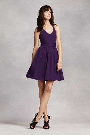 lavender and white bridesmaid dresses