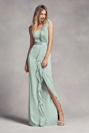 david's bridal sage green dress