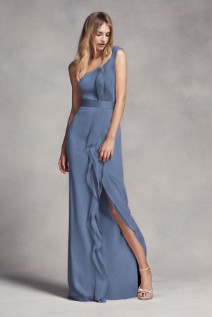 steel blue bridesmaid dresses david's bridal