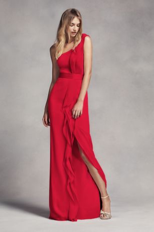 david's bridal red formal dresses