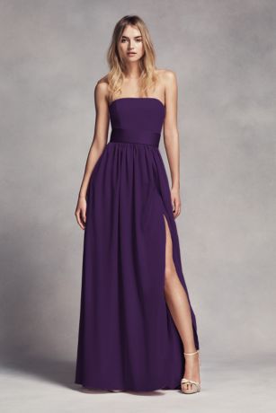 bridesmaid strapless dresses