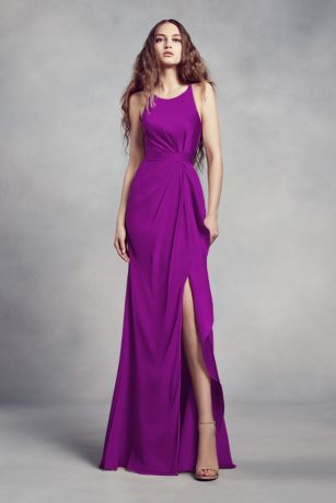 purple and white dress for wedding