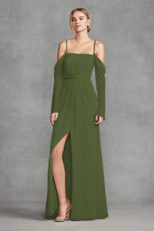 olive green maid of honor dresses