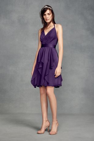 david's bridal chiffon bridesmaid