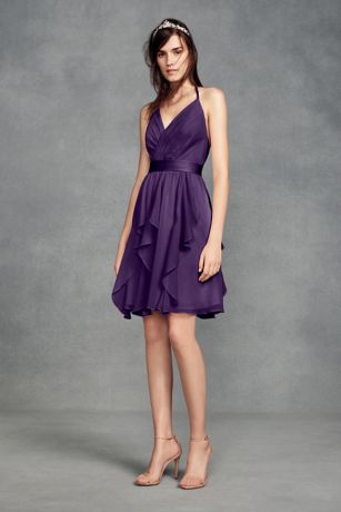 bridesmaid dresses short plum