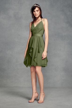 olive green semi formal dress