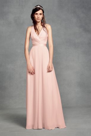 rose colored dress bridesmaid